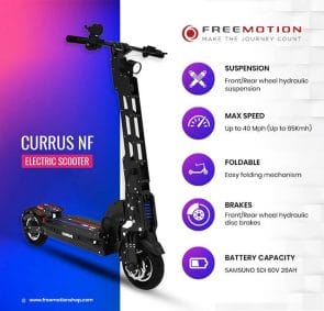 currus nf plus electric scooter featured specs