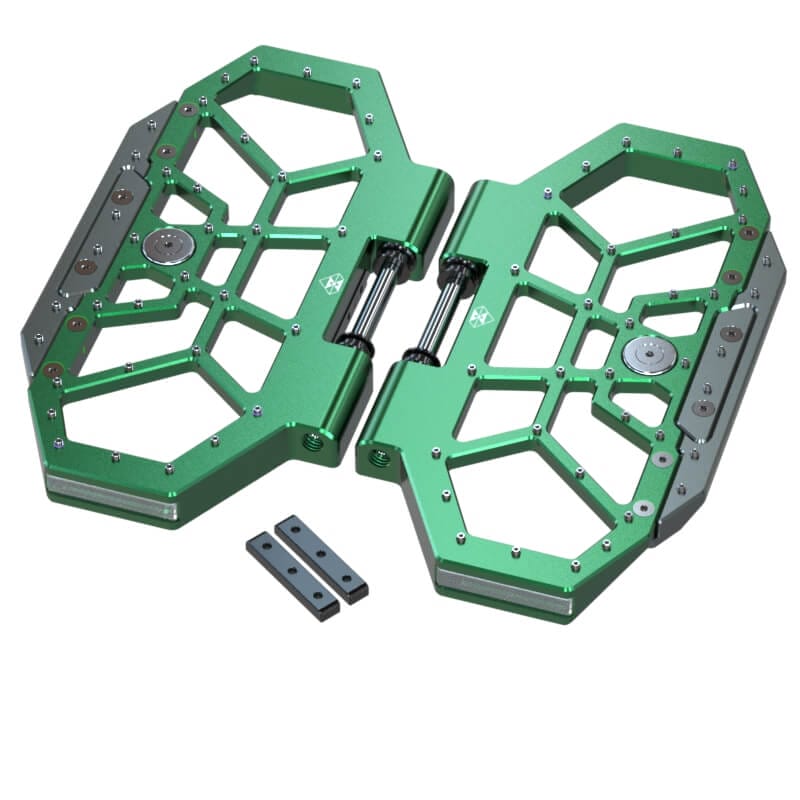 green electric unicycles CNC pedals with extension