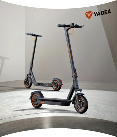 black yadea ks5 pro 10-inch electric scooter in the show room