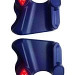 pair of jump pads with red light for electric unicycle blue
