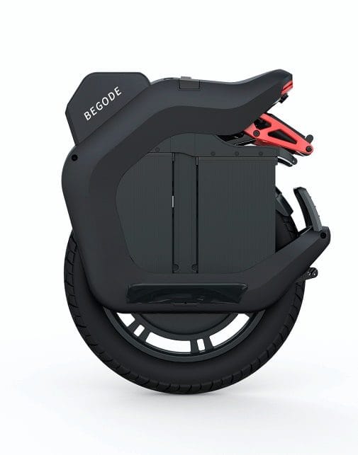 begode hero 19-inch electric unicycle with integrated suspension and large pedals