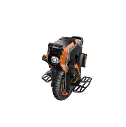 inmotion v14 adventure electric unicycle in black and orange color