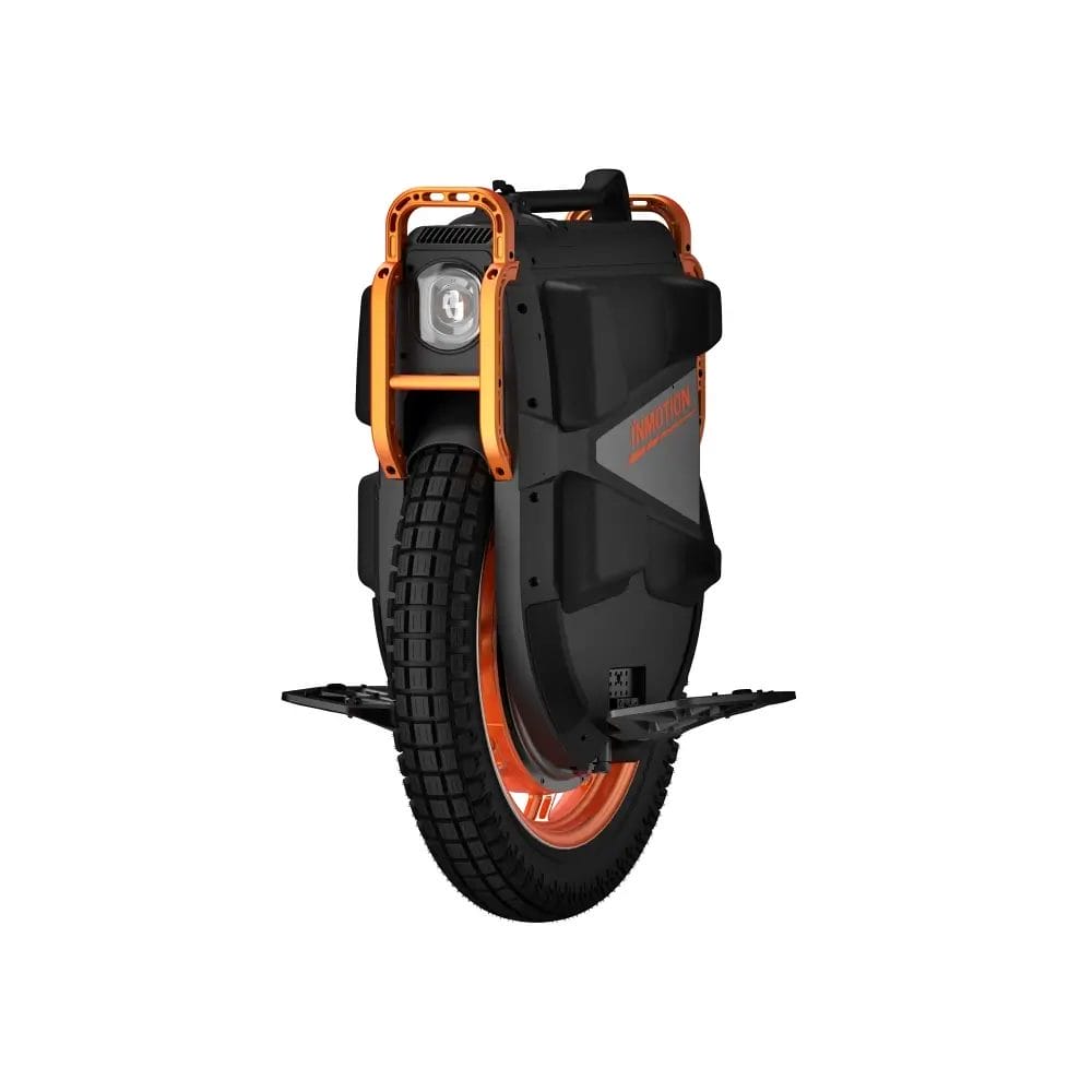 inmotion v13 challenger electric unicycle with headlight and pedals