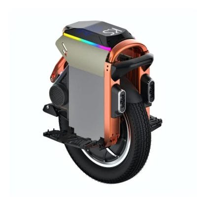 kingsong ks-s16 electric unicycle with integrated suspension with spiked pedals